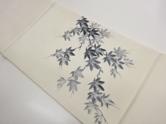 JAPANESE KIMONO / HIRAKI NAGOYA OBI / SHIOZE / MAPLE / ARTIST WORK 